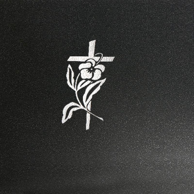 Sandstrahl-Ornament Kreuz 3