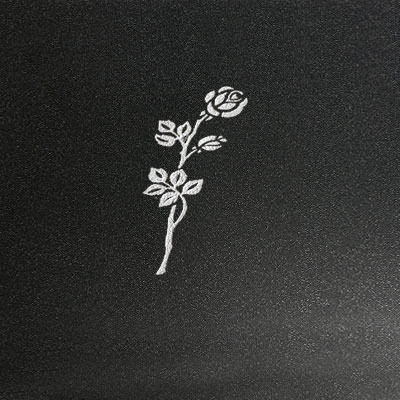 Sandstrahl-Ornament Rose 2