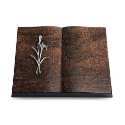 Grabbuch Livre/Englisch-Teak Lilienzweig (Alu)