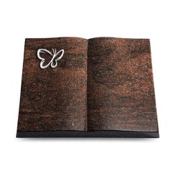 Grabbuch Livre/Englisch-Teak Papillon (Alu)