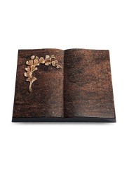 Grabbuch Livre/Englisch-Teak Gingozweig 2 (Bronze)