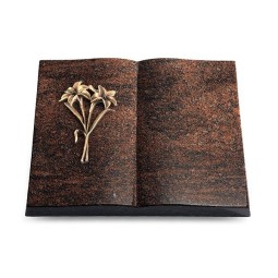 Grabbuch Livre/Englisch-Teak Lilie (Bronze)