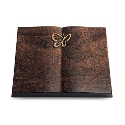 Grabbuch Livre/Englisch-Teak Papillon (Bronze)