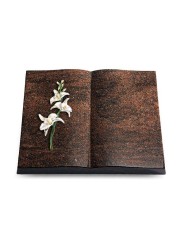 Grabbuch Livre/Englisch-Teak Orchidee (Color)