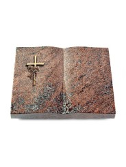 Grabbuch Livre/Paradiso Kreuz/Rose (Bronze)
