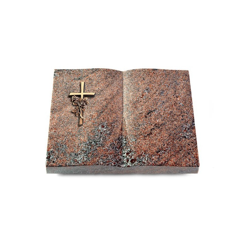 Grabbuch Livre/Paradiso Kreuz/Rose (Bronze)
