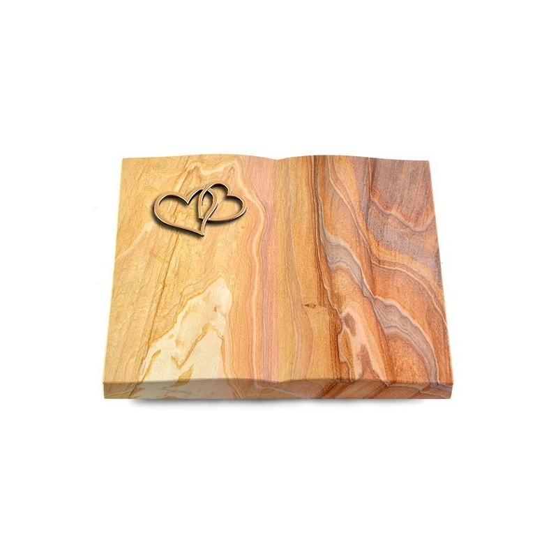 Grabbuch Livre/Rainbow Herzen (Bronze)