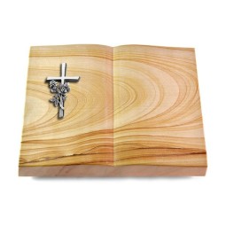 Grabbuch Livre/Woodland Kreuz/Rose (Alu)