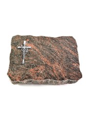 Grabplatte Himalaya Pure Kreuz/Ähren (Alu)