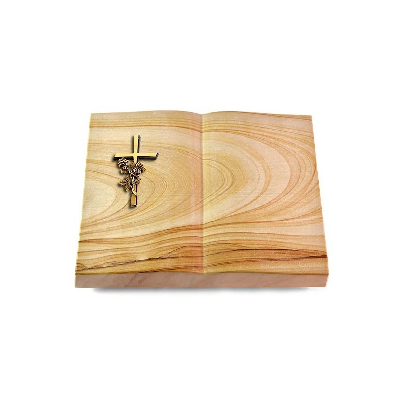 Grabbuch Livre/Woodland Kreuz/Rose (Bronze)