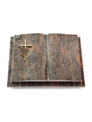 Grabbuch Livre Auris/Himalaya Kreuz/Rosen (Bronze)