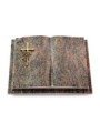 Grabbuch Livre Auris/Himalaya Kreuz/Rosen (Bronze)