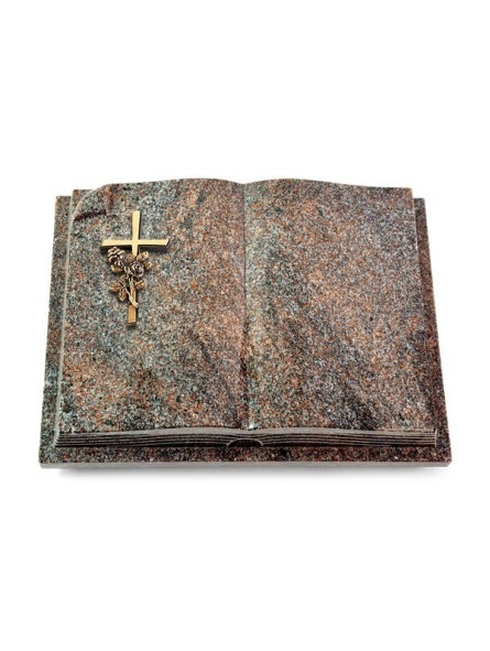 Grabbuch Livre Auris/Paradiso Kreuz/Rosen (Bronze)