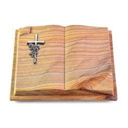 Grabbuch Livre Auris/Rainbow Kreuz/Rose (Alu)