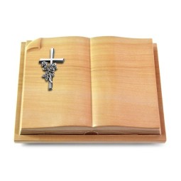 Grabbuch Livre Auris/Woodland Kreuz/Rose (Alu)