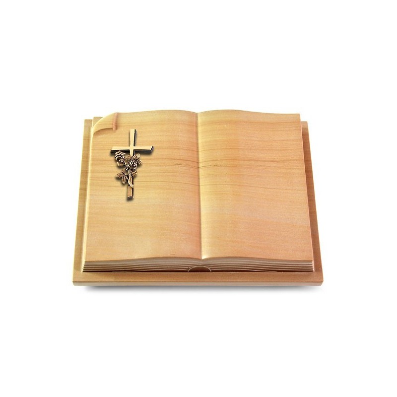 Grabbuch Livre Auris/Woodland Kreuz/Rosen (Bronze)