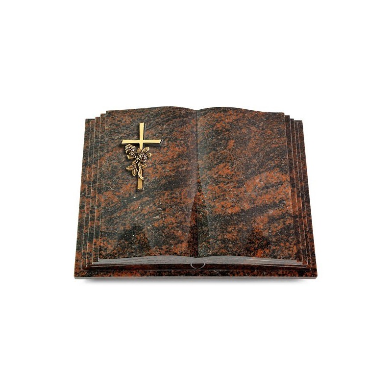 Grabbuch Livre Pagina/Aruba Kreuz/Rosen (Bronze)