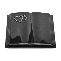 Grabbuch Livre Pagina/Indisch-Black Herzen (Alu)