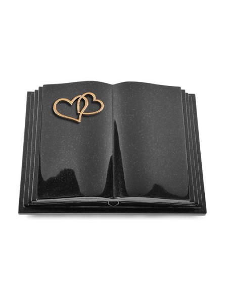 Grabbuch Livre Pagina/ Indisch-Black Herzen (Bronze)