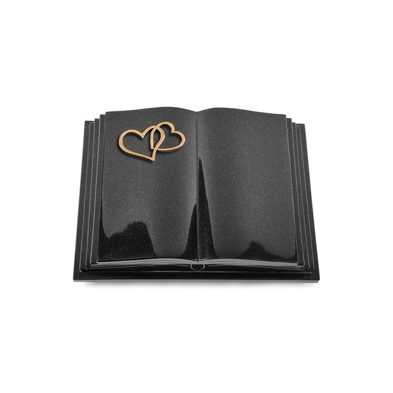 Grabbuch Livre Pagina/ Indisch-Black Herzen (Bronze)