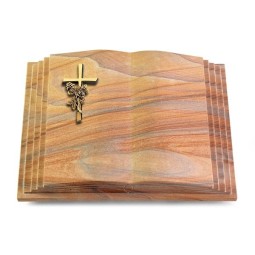 Grabbuch Livre Pagina/Rainbow Kreuz/Rosen (Bronze)