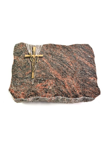 Grabplatte Himalaya Delta Kreuz/Ähren (Bronze)