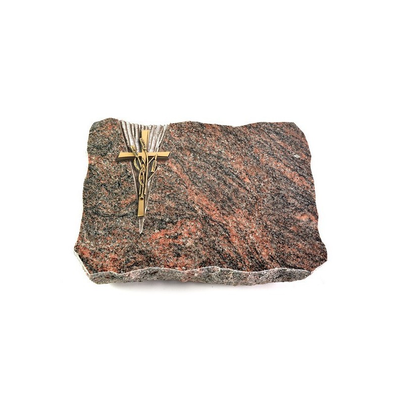 Grabplatte Himalaya Delta Kreuz/Ähren (Bronze)