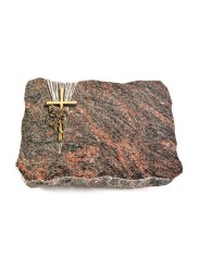 Grabplatte Himalaya Delta Kreuz/Rose (Bronze)