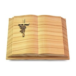Grabbuch Livre Pagina/Woodland Kreuz/Rosen (Bronze)