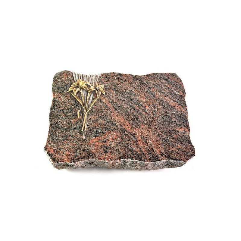 Grabplatte Himalaya Delta Lilie (Bronze)
