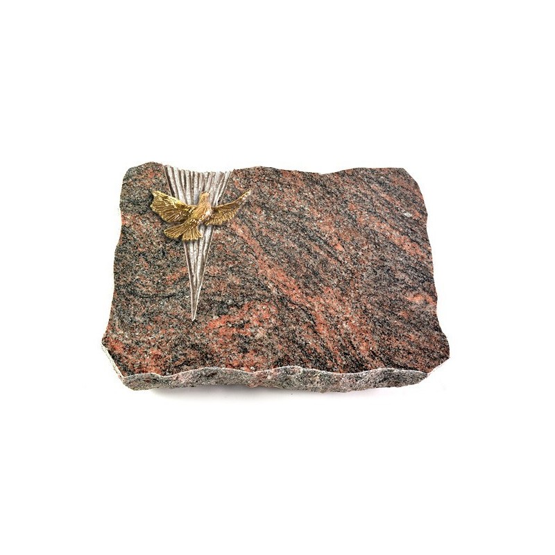 Grabplatte Himalaya Delta Taube (Bronze)