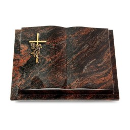 Grabbuch Livre Podest/Aruba Kreuz/Rose (Bronze)