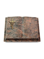 Grabbuch Livre Podest/Himalaya Kreuz/Rose (Bronze)