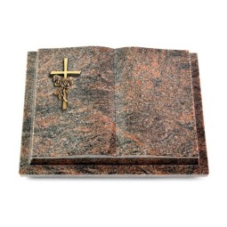 Grabbuch Livre Podest/Himalaya Kreuz/Rose (Bronze)