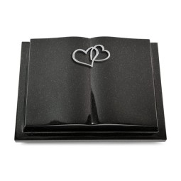 Grabbuch Livre Podest/Indisch Black Herzen (Alu)