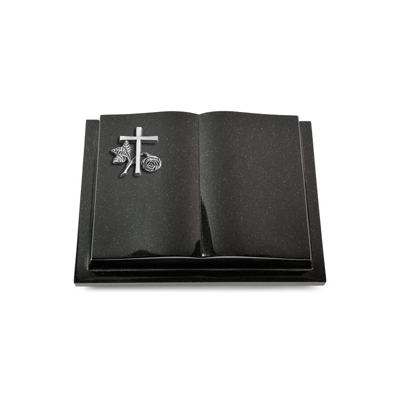 Grabbuch Livre Podest/Indisch Black Kreuz 1 (Alu)