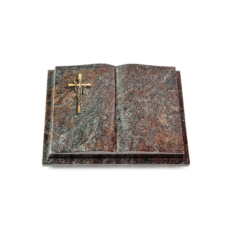Grabbuch Livre Podest/Paradiso Kreuz/Ähren (Bronze)