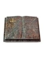 Grabbuch Livre Podest/Paradiso Kreuz/Rose (Bronze)