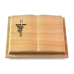 Grabbuch Livre Podest/Woodland Kreuz/Rose (Bronze)