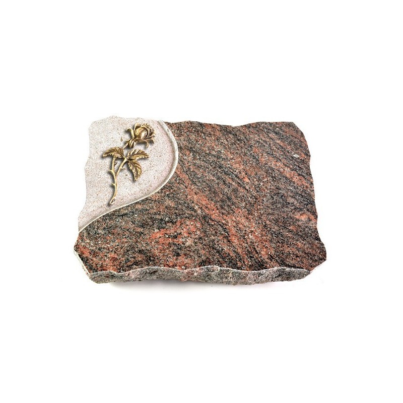 Grabplatte Himalaya Folio Rose 2 (Bronze)