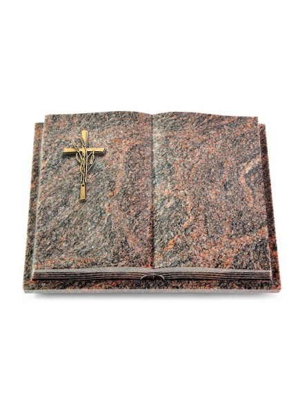 Grabbuch Livre Podest Folia/Himalaya Kreuz/Ähren (Bronze)