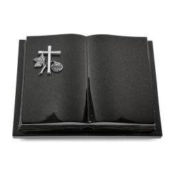 Grabbuch Livre Podest Folia/Indisch Black Kreuz 1 (Alu)