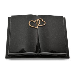 Grabbuch Livre Podest Folia/Indisch Black Herzen (Bronze)
