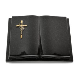 Grabbuch Livre Podest Folia/Indisch Black Kreuz/Ähren (Bronze)