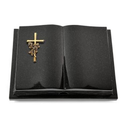 Grabbuch Livre Podest Folia/Indisch Black Kreuz/Rose (Bronze)