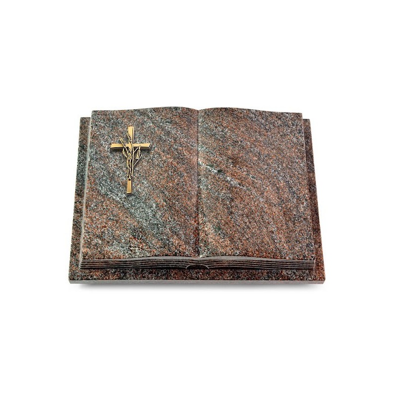 Grabbuch Livre Podest Folia/Paradiso Kreuz/Ähren (Bronze)