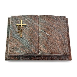 Grabbuch Livre Podest Folia/Paradiso Kreuz/Rose (Bronze)