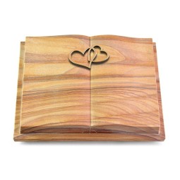 Grabbuch Livre Podest Folia/Rainbow Herzen (Bronze)