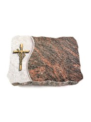 Grabplatte Himalaya Wave Kreuz/Ähren (Bronze)
