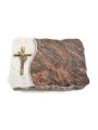 Grabplatte Himalaya Wave Kreuz/Ähren (Bronze)